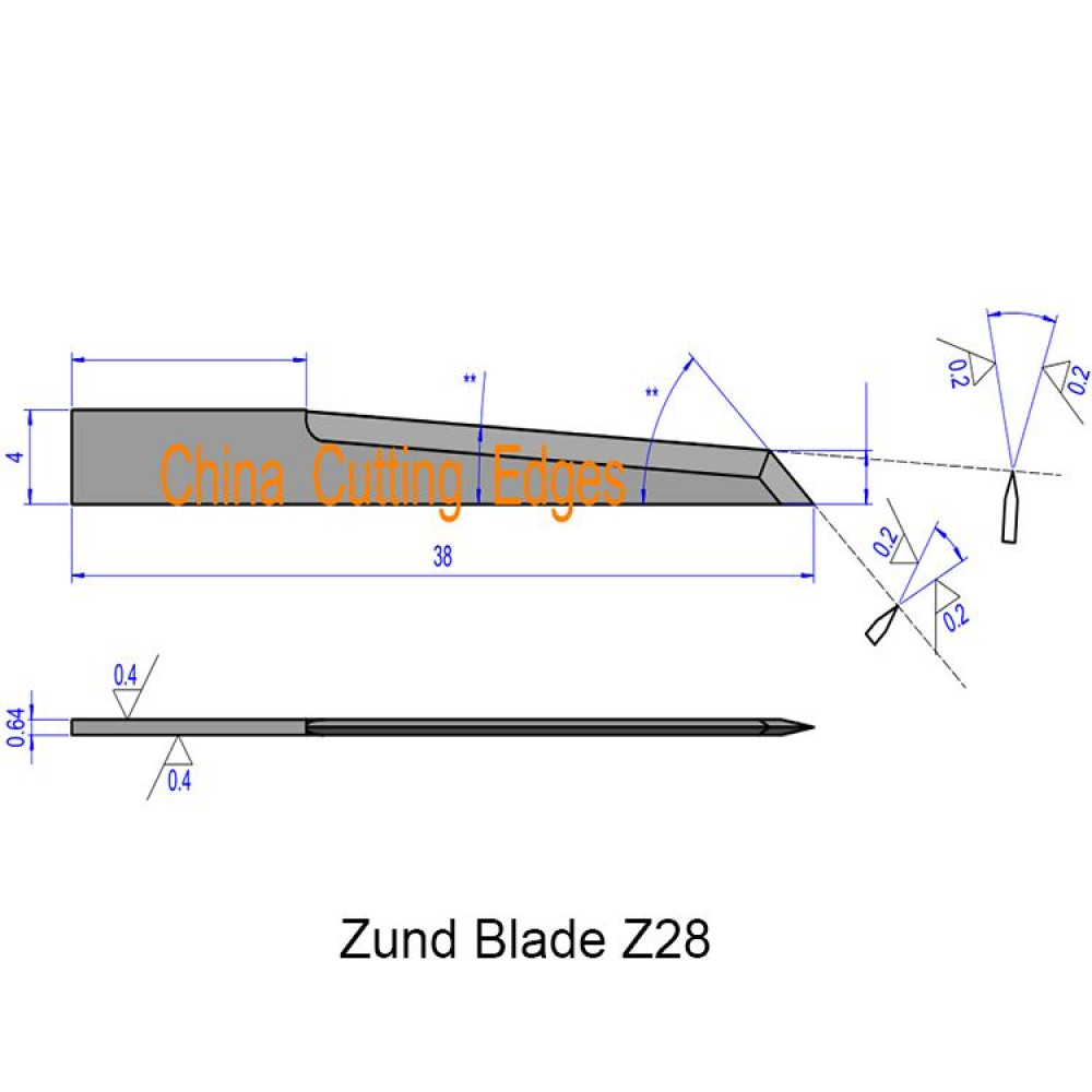 Z28 Карбид вольфрама ножи ZUND Blades